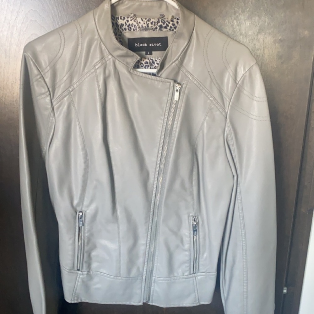 Black Rivet Leather Jacket